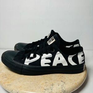 Converse Chuck Taylor All Star Peace Powered 167893F M5 W7 Black‎ Sneakers